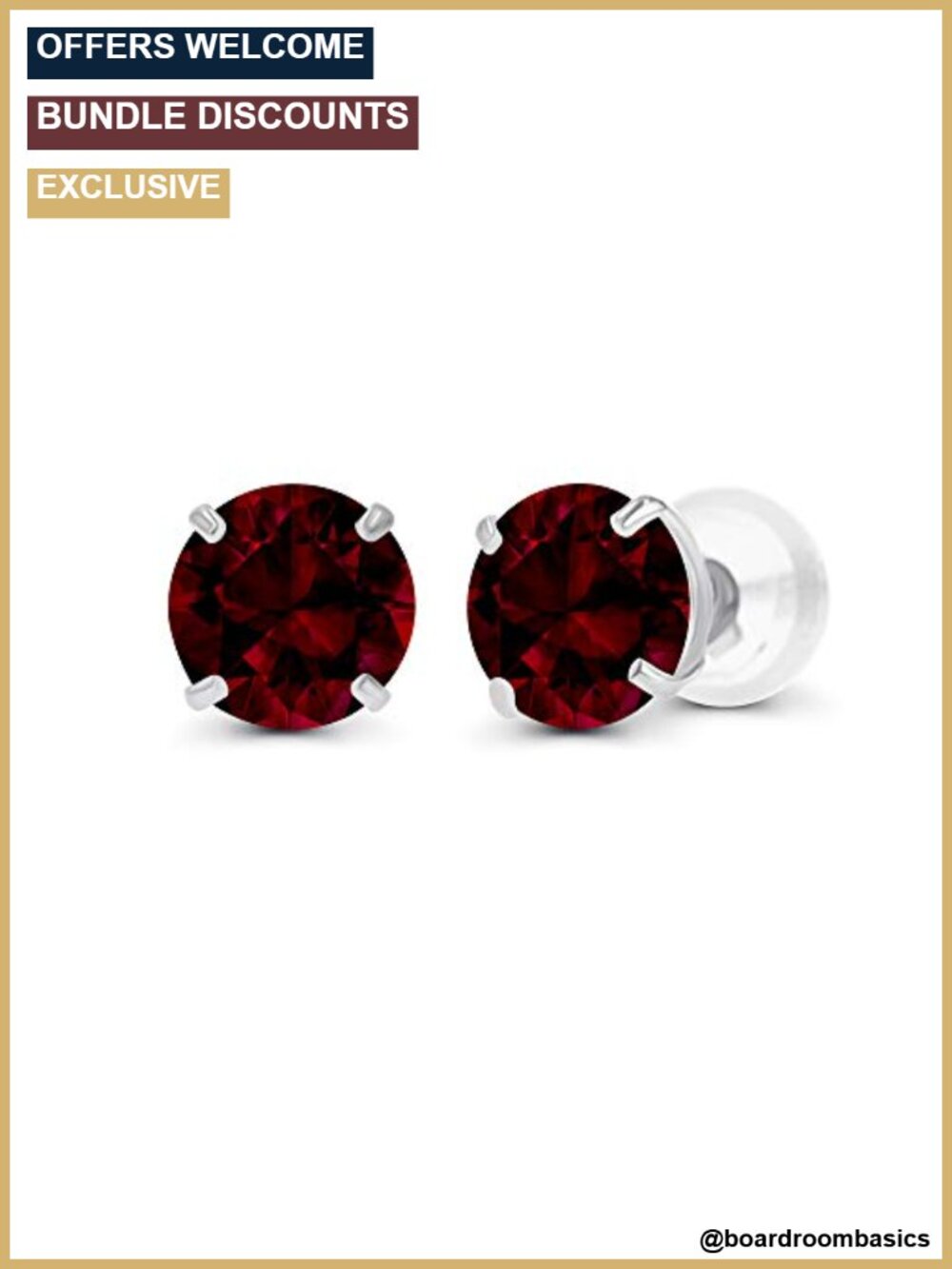 14K Solid Gold Round Birthstone Prong Set Stud Earrings Women Fine Jewelry